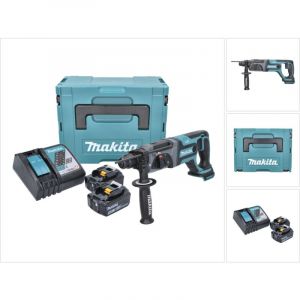 Makita DHR 241 RGJ Perceuse-visseuse &agrave; percussion sans fil 18 V 2.0 J SDS plus + 2x Batteries 6.0 Ah + Chargeur + Coffret Makpac