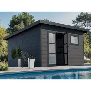 Direct Abris - Abri de Jardin Composite alma - 15m2 Gris - Cabane de Jardin
