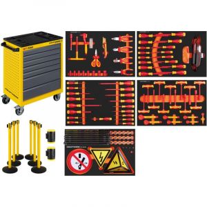 Kraftwerk - vde Servante d'atelier BT700, 124 pcs, barri&egrave;re incluse