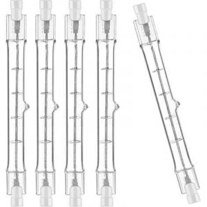 Lot de 5 R7S Ampoule Halog&egrave;ne 118mm 300W 230V, Tige Halog&egrave;ne R7S 118mm, Ampoule Halog&egrave;ne r7s Lampe Tige Halog&egrave;ne Dimmable pour Spot de B&acirc;timent,