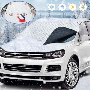 Protege Pare Brise Givre, Magn&eacute;tique Protection Pare Brise Gel, Universelle Couverture Pare Brise Voiture, Bache Anti Givre Voiture, Anti Neige Glace