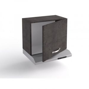 Sur la hotte de cuisine 60x31x48 cm en bois couleur lave avec une porte et purificateur - Massa