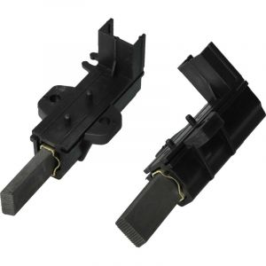 2x balais de charbon avec support compatible avec Indesit WIL8 F034450, WIL85XS F030530, WIL86 F030145, WIL9560HZ F054983 machine à laver, noir - Vhbw