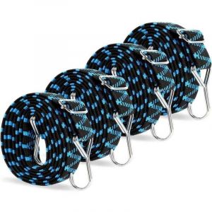 Sangle &eacute;lastique plate Ulisem avec crochets (2 m), r&eacute;glable avec crochets m&eacute;talliques, pour bagages, large sangle &eacute;lastique pour v&eacute;lo, moto, voiture,