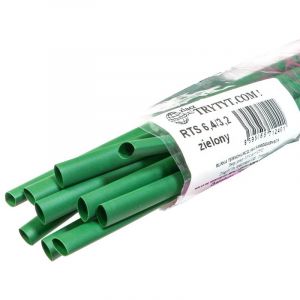 10x Gaine thermor&eacute;tractable rts 6.4/3.2 verte