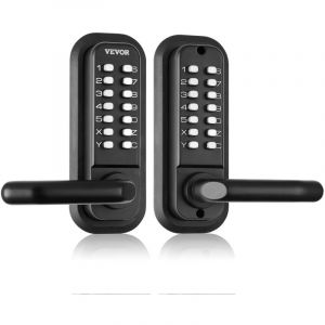 Mophorn - vevor Serrure de Porte Mecanique sans Cle Verrou a Code en Alliage de Zinc Clavier Double-Face Poignee de Porte d'Entree Exterieure Gauche