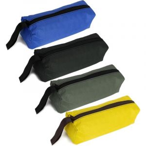 Lot de 4 petits sacs &agrave; outils en 4 couleurs - Petit sac de rangement avec fermeture &eacute;clair - Mini sac &agrave; outils - Sac de rangement pour pinces et cl&eacute;s