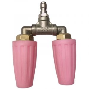 Buse de pulv&eacute;risation rotative double turbo pour nettoyeur haute pression, embout de rechange de 1/4 po, 4 000 psi, outil de nettoyage de jardin.