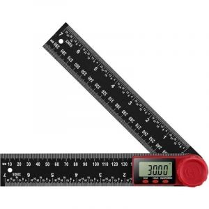 Rapporteur Num&eacute;rique R&egrave;gle D'Angle Num&eacute;rique Goniom&egrave;tre Num&eacute;rique 360 &deg; avec Grand &eacute;cran LCD Outil de Mesure de R&egrave;gle (200mm)