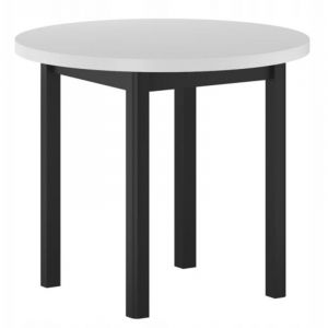 Table ronde en bois blanc de 90 cm de diam&egrave;tre pour salon FI 90CM FURNITEX