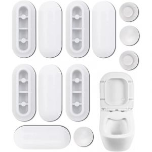 Ccykxa - 12 Pièces Amortisseur Universel wc, tampons pour abattant de WC,Tampon Universel pour Siège de Toilette Kit D'amortisseurs,Abattant wc