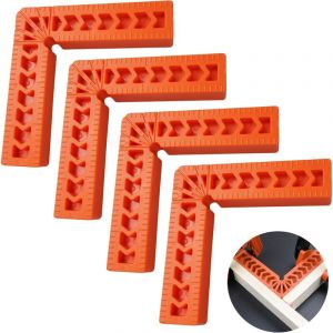 Pince &agrave; Angle Droit &agrave; 90 Degr&eacute;s 4 Pi&egrave;ces Serre Joint Angle 90 100mm &eacute;querre de Positionnement &agrave; 90 degr&eacute;s