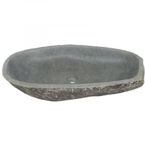 Grande vasque salle de bain pierre naturelle BAIN 70 &agrave; 99 cm - 99x55x15 cm - Kayu Meuble