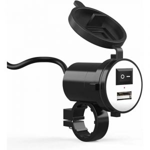 Chargeur Usb Moto éTanche 12v,Support De Guidon Moto Universel Chargeur Moto Usb éTanche Charge Moto Rapide 5v/2.1a Pour Le Chargement De Gps,
