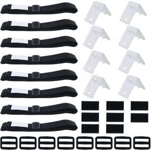 Kit De Fixation pour Bâche Solaire De Piscine, 8 Sangles en Nylon, 8 Plaques De Cordon, 8 Boucles, Sangles De Serrage De Couverture De Piscine pour