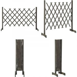 Vidaxl - Clôture en treillis de jardin Gris 120x90 cm Bois de sapin - Clôture En Bois - Clôture Jardin - Clôture Treillis - Clôture Extensible