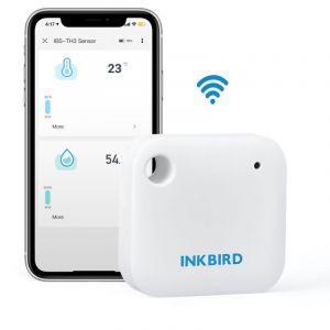 Thermom&egrave;tre Hygrom&egrave;tre Int&eacute;rieur INKBIRD IBS-TH3 WIFI Moniteur 2 en 1 Enregistreur Temp&eacute;rature Humidit&eacute; Alarme Contr&ocirc;le APP Auto
