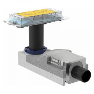 Banyo - Canivelle de douche Kit gros-oeuvre Cleanline hauteur 90-220mm sortie horizontale Hauteur d'installation : 90 - 220 mm