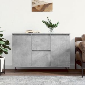 Buffet，Meuble de Rangement，Bahut pour Salon, Salle à Manger, Cuisine gris béton 104x35x70 cm bois d'ingénierie CFW326858