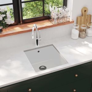 Maisonchic - vier de cuisine, Lavabo, Vasque Granit Seul lavabo Blanc FR146417 design in
