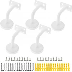 Support de Main Courante,5PCS Acier Inoxydable Supports de Rampe Main Courante Supports Muraux,Utilis&eacute; pour le Support d'escalier de Main Courante
