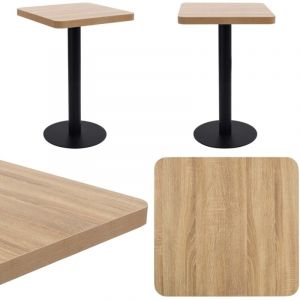 Vidaxl - Table de bistro marron clair 50x50 cm mdf - Table Bistrot - Table Ronde - Table Pour Deux - Mobilier Extérieur - Décoration Intérieure