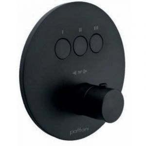 Compact Box - Mitigeur thermostatique encastr&eacute;, pour 3 sorties, noir mat CPT019NO - Paffoni