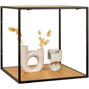 Pier Import - Etagère cube design effet bois clair et métal noir tallinn
