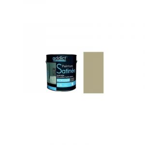 Addict - Peinture acrylique multi supports décoration intérieur, taupe satin, 2,5 litres.