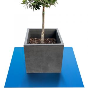 Tapis de jardinière Dessous de Pot de Fleur Majesty, Rond 60 cm, Bleu