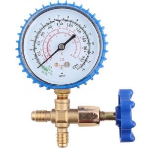 Jeffergarden Manom&egrave;tre de jauge de pression de recharge de r&eacute;frig&eacute;rant de climatisation adapt&eacute; pour R410A R22 R134A R404A