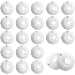 Rosace Radiateur 30pcs Cache Tuyau Radiateur 14-29 mm Rosace pour Radiateur Cache Radiateur Ajustable pour Diam&egrave;tre du Tube de Conduite Murale Blanc