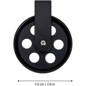 Poulie Vintage en Fer Industriel - R&eacute;tro Roue de Poulie M&eacute;tallique pour Suspension Lampe, Applique Murale Cuisine/Salle de Bain