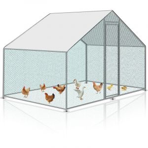 Swanew Poulailler xxl Enclos d'extérieur avec serrure de sécurité et chiffon de peinture en polyéthylène imperméable 3 x 2 x 2 m