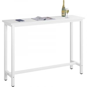 Woltu - Table de bar Table de bistrot, Table à manger, Structure en métal, Plateau en mdf, 140x40x100 cm