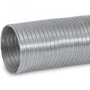 Tube flexible en aluminium 300mm &ndash; Gaine VMC extensible jusqu'&agrave; 3m &ndash; &Eacute;paisseur 0,1 &agrave; 0,12mm pour ventilation efficace