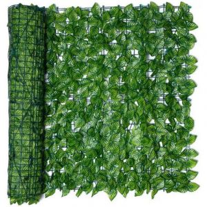 [JAMAIS UTILIS&Eacute;]Clture Artificielle de Feuilles de Lierre, 0,5m x 3m Brise Vue Jardin Haie Artificielle en Rouleau, Haie Feuillage Artificiel, Clture