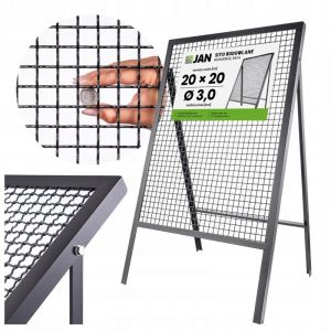 Tamis de construction pour ma&ccedil;onnerie RAFA, maille m&eacute;tallique 20x20mm &Oslash; 3mm pour sable et terre