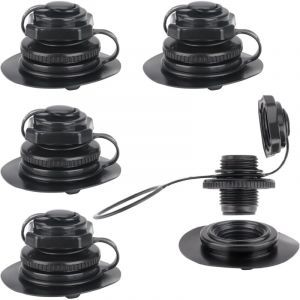 4 Pcs Vanne d'air pour Bateau Gonflable Vanne de Canoë Gonflable Noir Remplacement Valve Capuchons de Valve d'air pour Bateau Gonflable Piscine