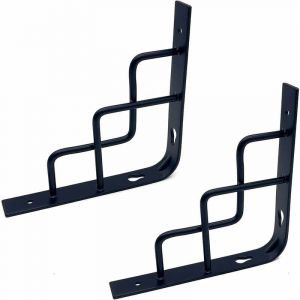 Équerre/Support Design pour éTagèRe Support en Métal pour Tablette Flottante - 2 PCS Support d’Étagère Équerre de Fixation pour Déco Salon Cuisine