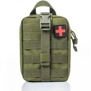 Trousse de premiers secours, trousse de survie, trousse de premiers secours, trousse m&eacute;dicale d'urgence de camping en milieu de travail vert arm&eacute;e