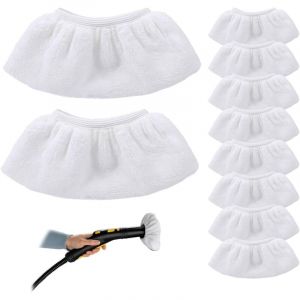 10 Pi&egrave;ces Bonnettes Microfibre Lingettes, Housses De Rechange Pour Nettoyeur Vapeur &Agrave; Main, Accessoires Compatibles Avec Karcher SC1 SC2 SC3 SC4 SC5
