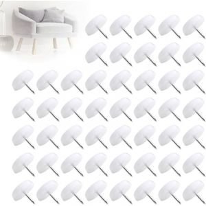 50 pcs Patin Chaise Glisse, Patins Chaise a Clouer pour Meubles pour Chaises Anti Bruit Tampon Pied de Chaise Patin Chaise &agrave; Clouer pour Meubles