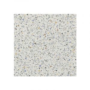 Carrelage gr&egrave;s c&eacute;rame effet terrazzo EPOCA 60x60 cm Blanc - Mat et Brillant (m&eacute;lange) - bo&icirc;te de 1.07 m2