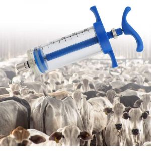 Shining House - Seringue Animale réutilisable Seringue vétérinaire Seringue en Plastique en Acier 50 ml pour équipement de volaille agricole pour