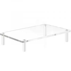 Ensoleille - Support de moniteur en acrylique 40x20x5cm, support d'ordinateur Transparent adapté pour ordinateur portable, iMac, pc, imprimante,