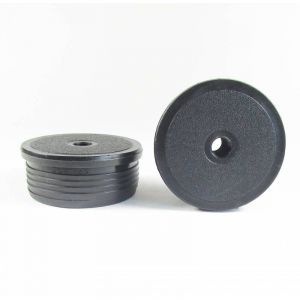Ajile - Embout plastique rond pour tube diam. EXT&Eacute;RIEUR 60 mm avec trou filet&eacute; diam. 10 mm (M10)