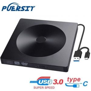 Lecteur Graveur DVD CD Externe USB 3.0 type-C Ultra Slim Portable- Graveur Lecteur Externe Drive DVD ROM CD USB CD Player