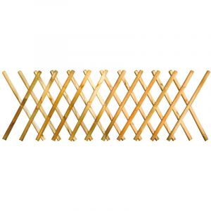 Fraschetti &ndash; Cl&ocirc;ture extensible en bois trait&eacute; 100H x 250 cm &ndash; Caillebotis en pin pour ext&eacute;rieur &ndash; R&eacute;sistant aux intemp&eacute;ries - 100x250h