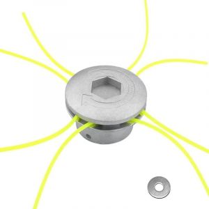 Tête de Ligne en Aluminium, 4 Lignes Tête Coupe Bordure Universel, Tête de Coupe-Herbe en Aluminium, Tête Faucheuse, Tete Debroussailleuse, pour